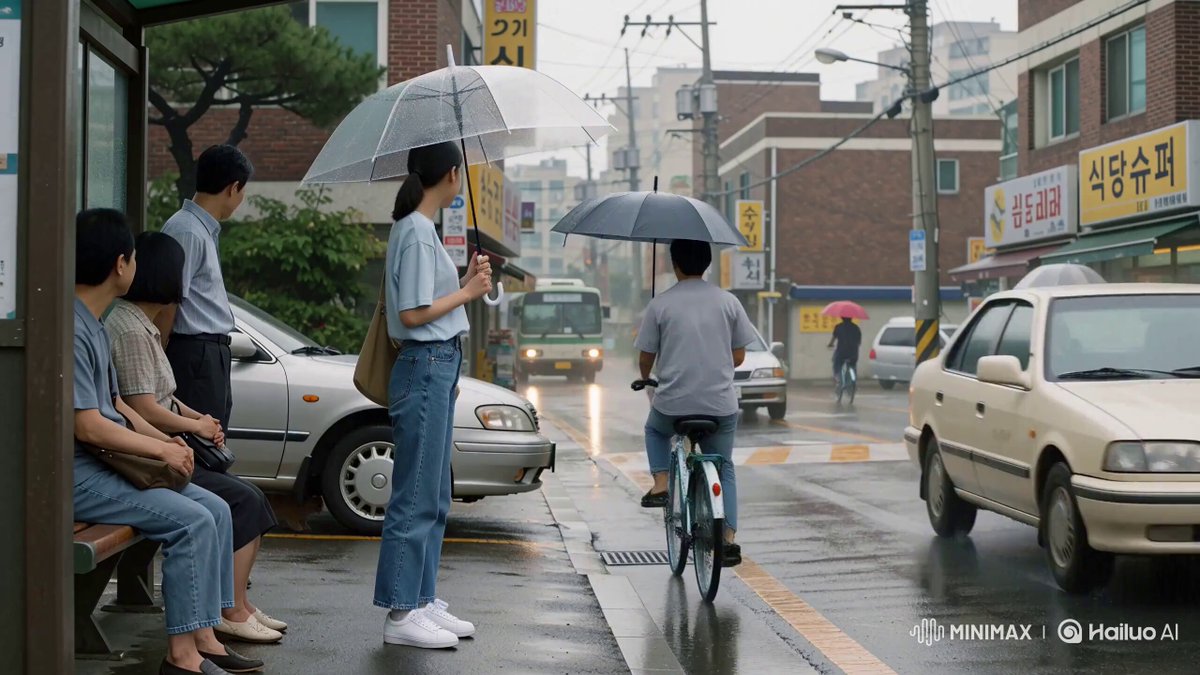 1998首尔雨中公交站 成片预览