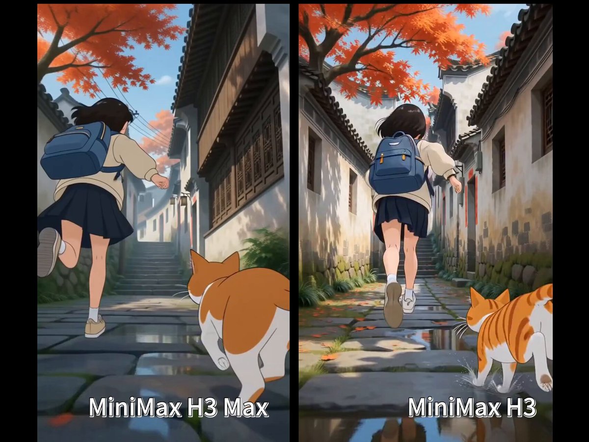 少女与猫奔跑动画 成片预览